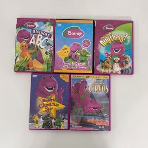 Vintage Y2K Barney DVDs - Lot of 5